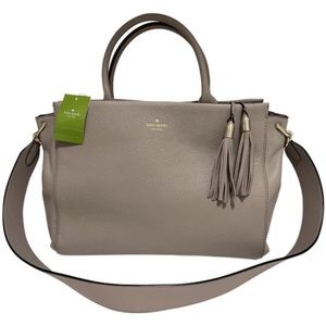 NWT Kate Spade Larson Atwood Place Cityscape in beautiful pebbled gray leather.